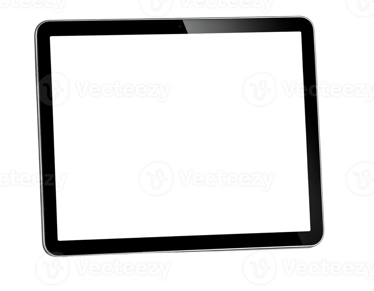 High-tech multimedia tablet presenting a clear unblemished screen awaiting interactive digital content. png