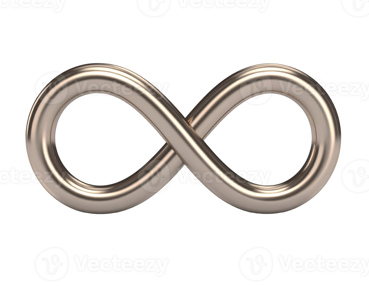 The elegant loop of a shiny metallic infinity symbol suggests concepts of eternity and boundless potential. png