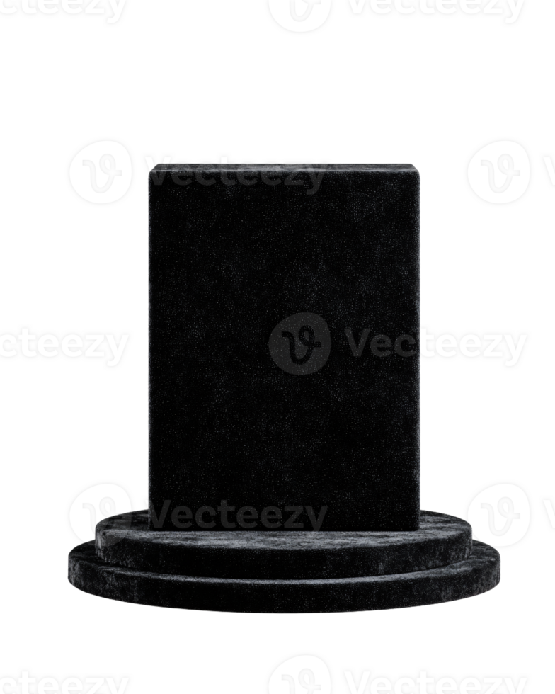 Black Velvet Display Stand for Product Photography and Showcasing png