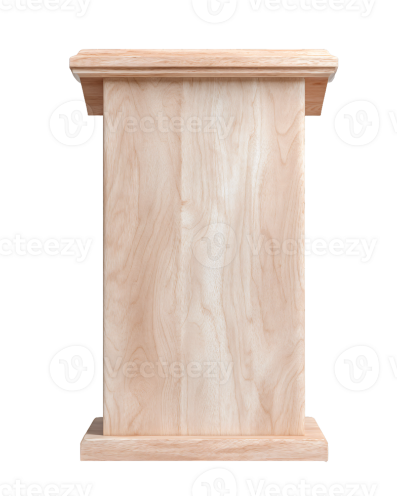 Simple Wooden Pedestal Display Stand for Home or Studio Use png
