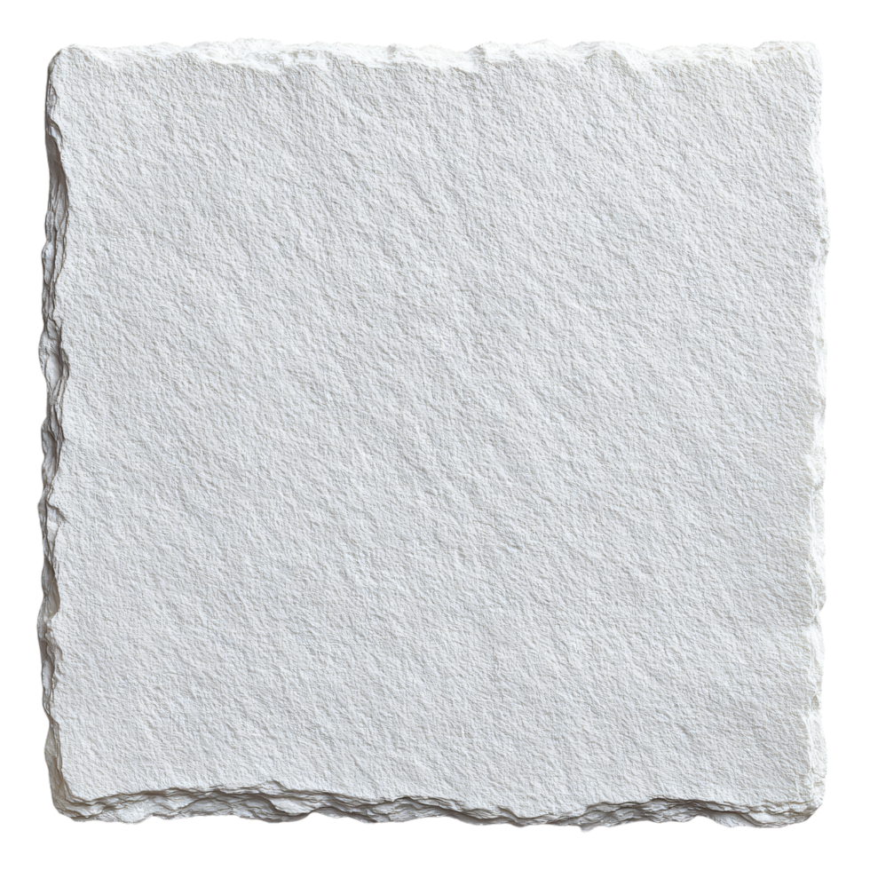 Blank White Textured Paper with Torn Edges on a Clean Surface png