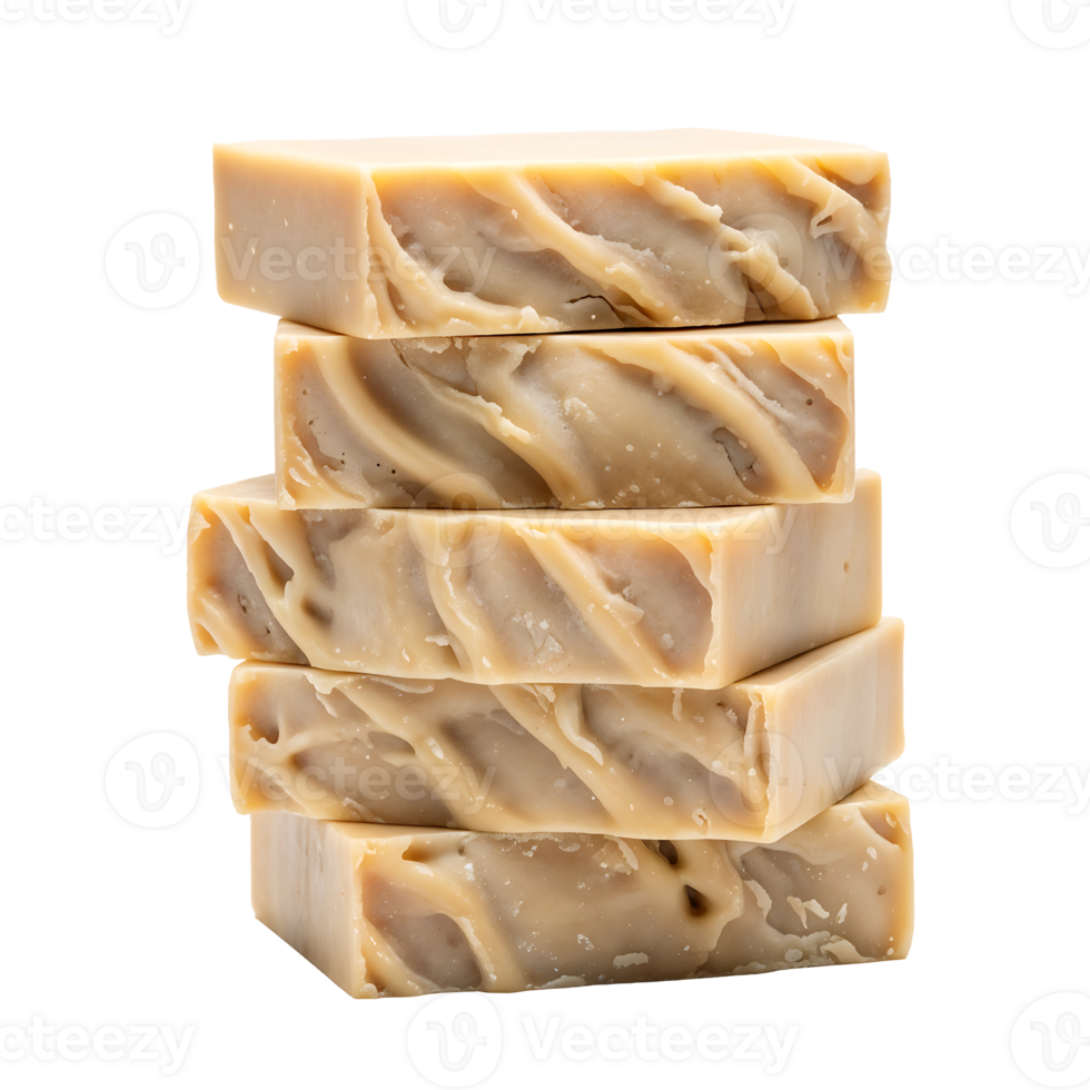 Stacked Artisan Soaps on Transparent Background png
