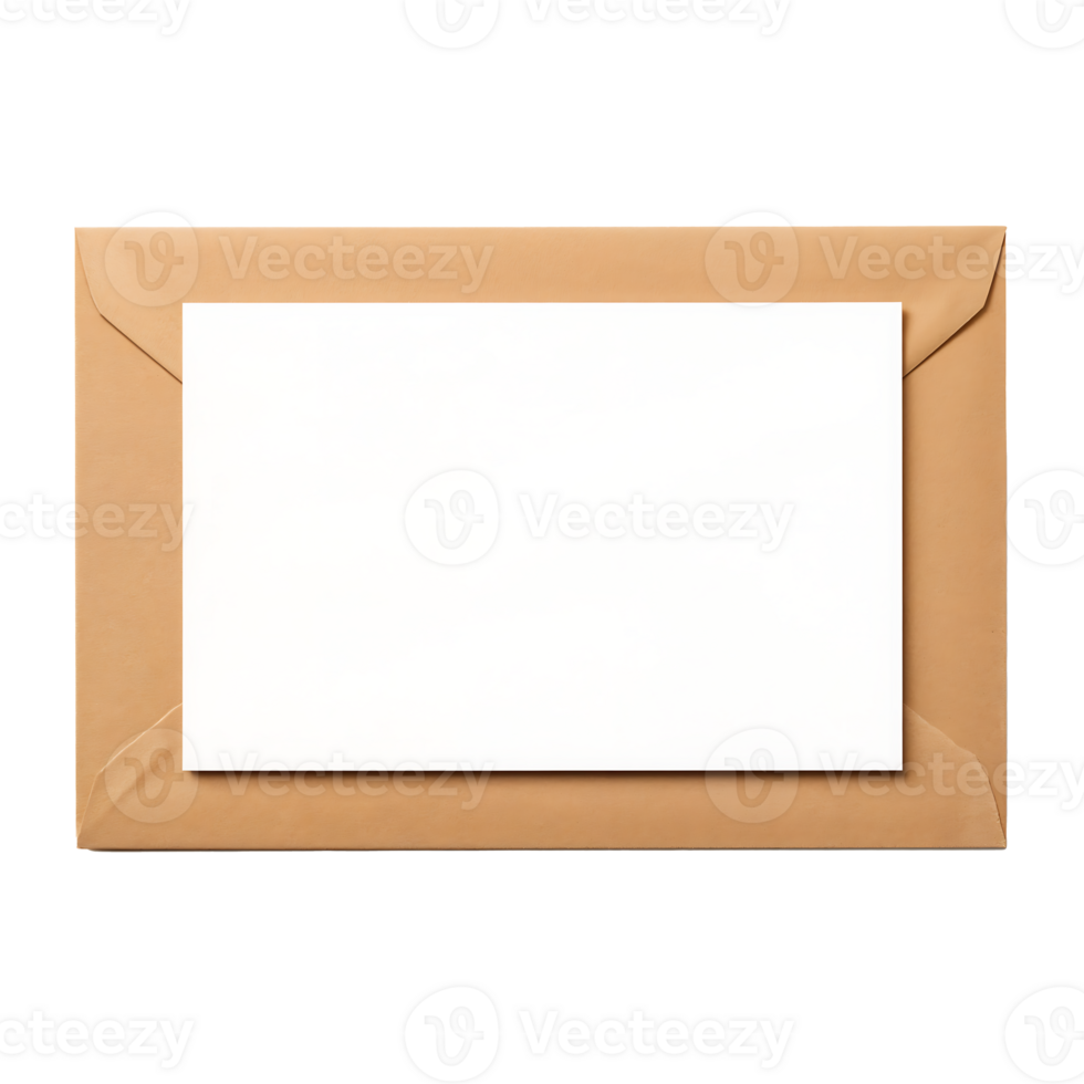 Kraft Envelope with Blank Card png