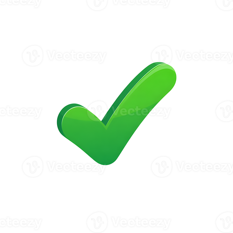Vibrant Green Checkmark Icon On Transparent Background png