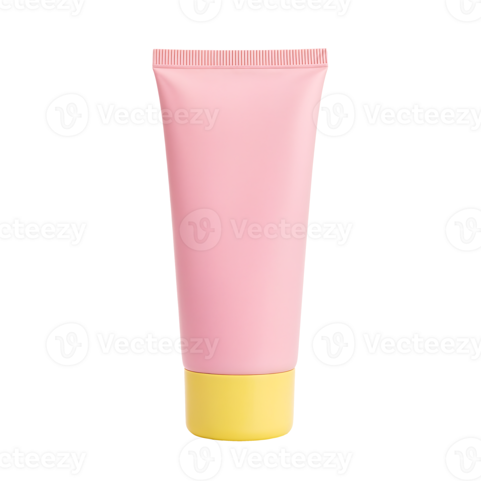 Pastel Pink and Yellow Cosmetic Tubes png