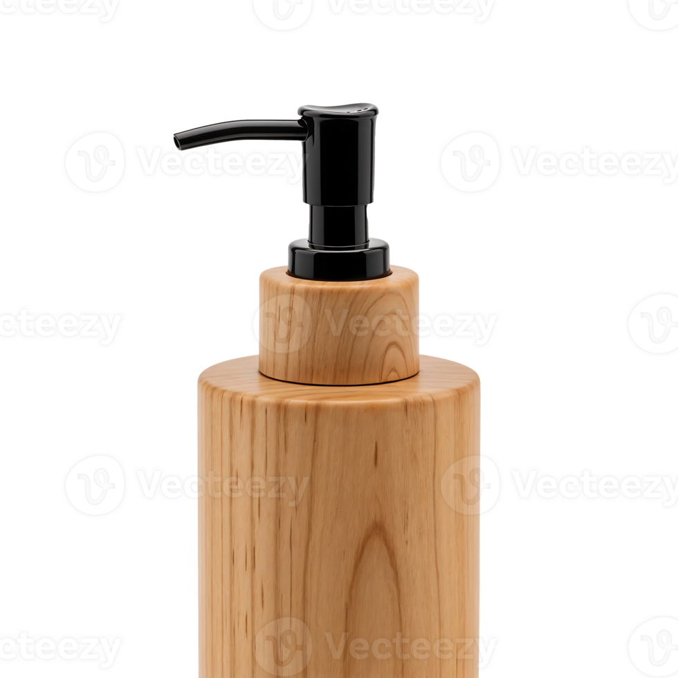 Wooden Bottle Pump Cap png