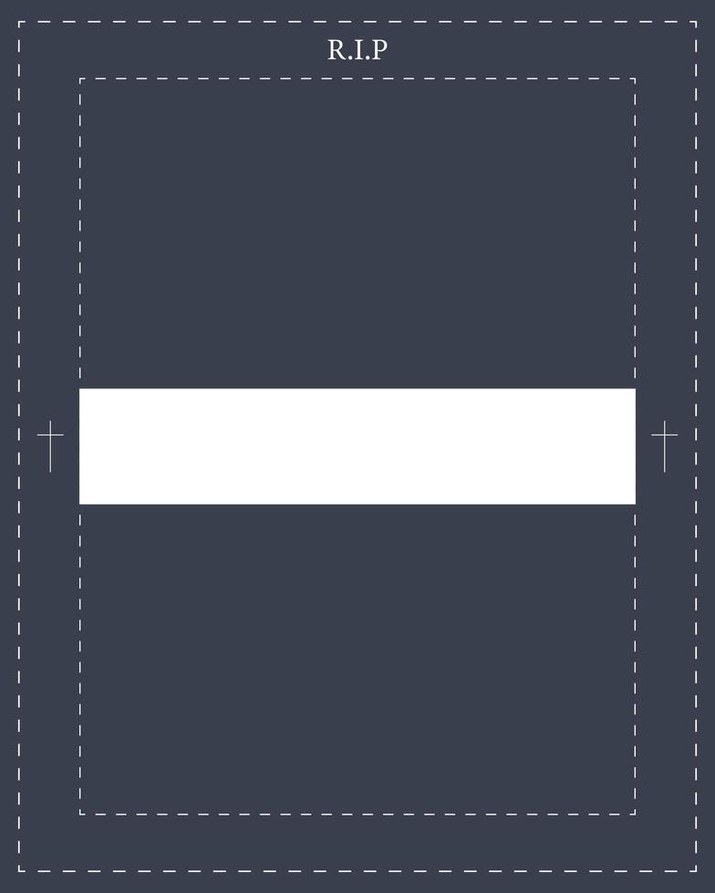Elegant Blank Funeral Invitation. Fully Editable Layout vector