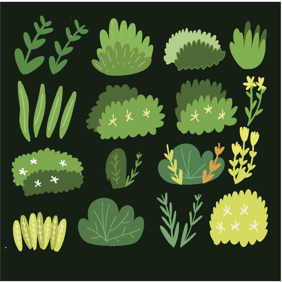 Emerald Fields, Green Grass Depiction vector