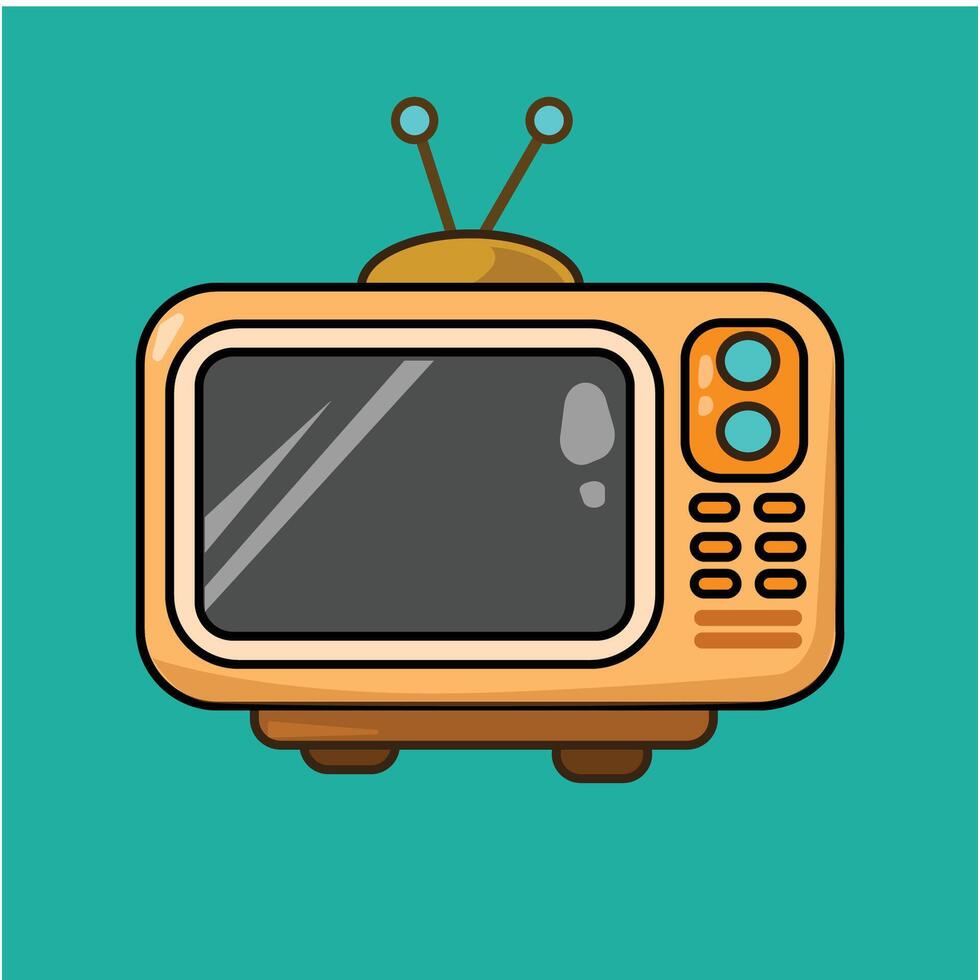 Vintage Television Art A Blast from the Past vector