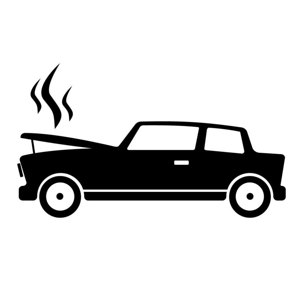 Car Mechanic Repair Business Icon Illustration Silhouette vector