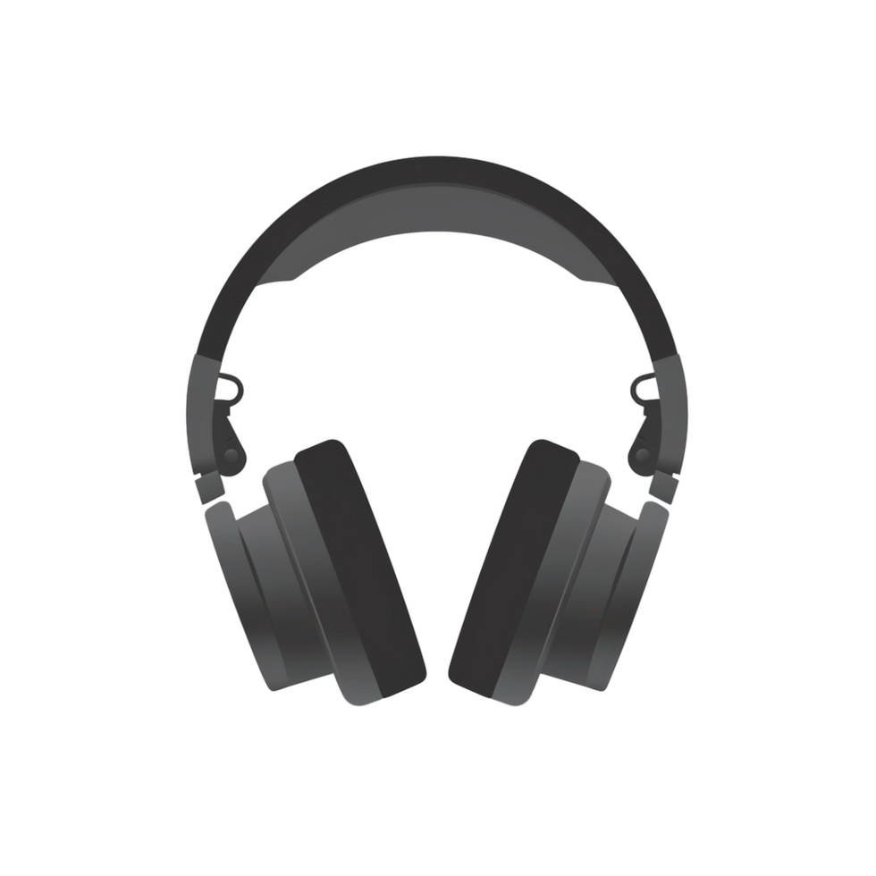 Gray Wireless Headphones Isolated on Transparent Background for Audio Listening png