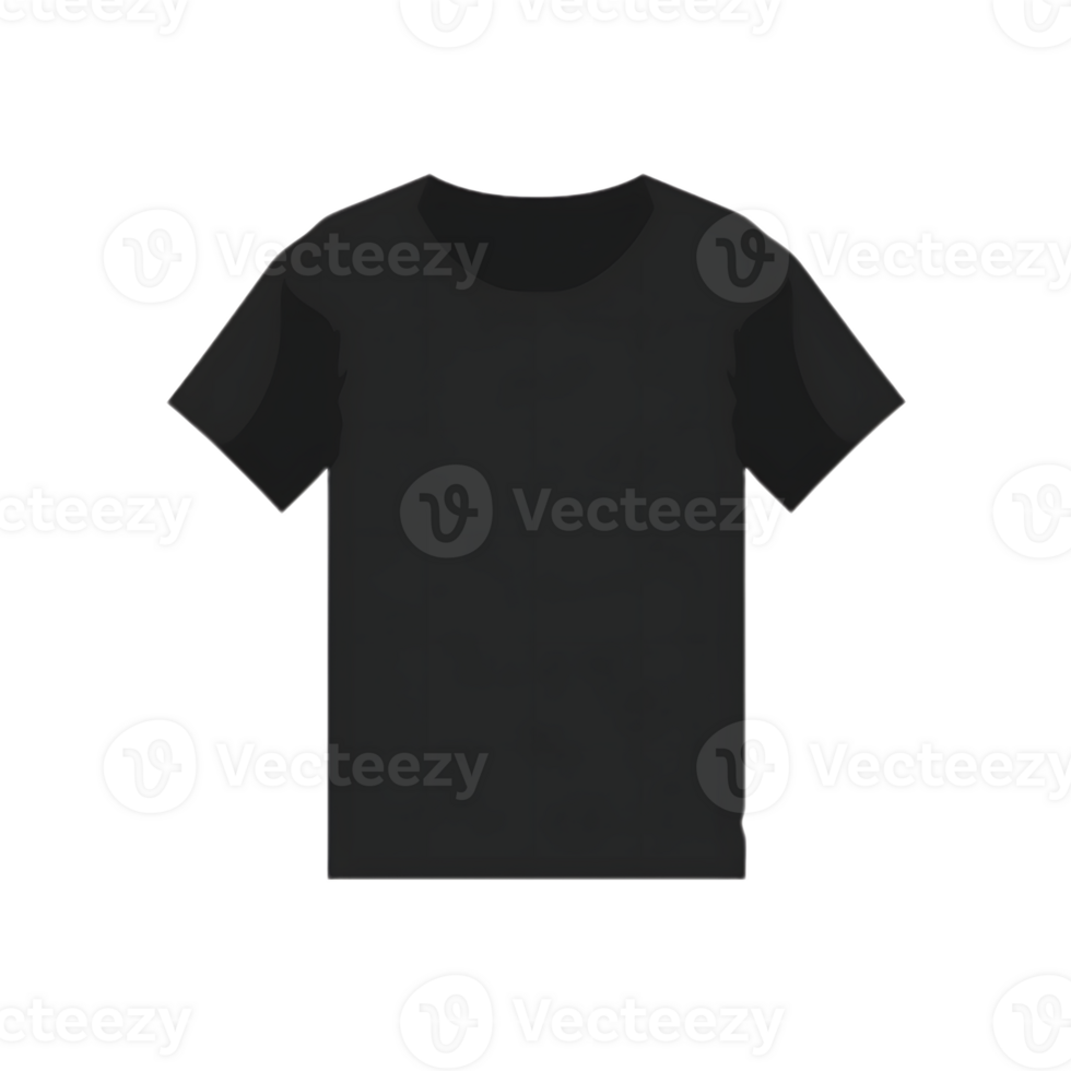 Minimalist Black ShortSleeved Crew Neck TShirt Flat Apparel Design. png