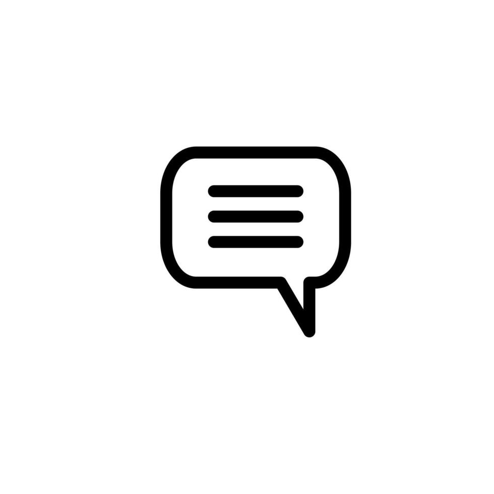 Icon Interface Website Bubble Chat Vectors Outline style