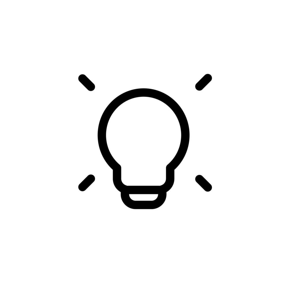 Icon Interface user Website light bulb Vectors Outline style