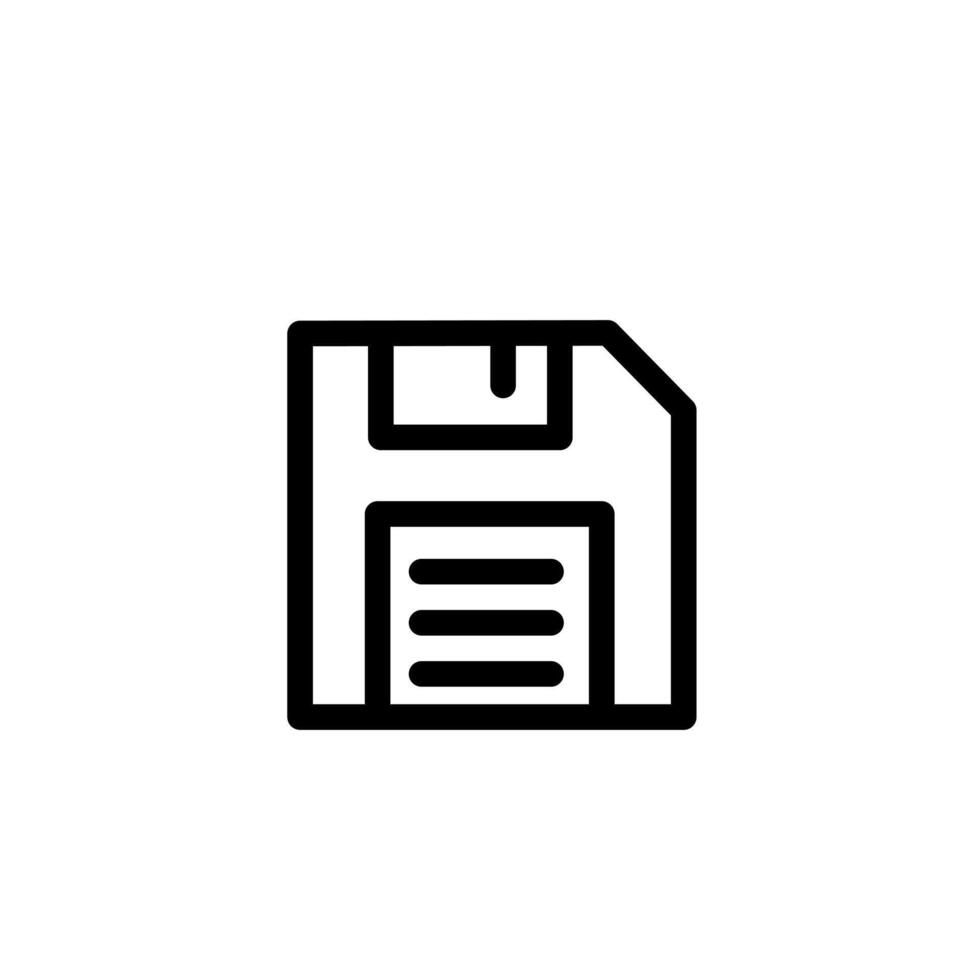 Icon Interface Website Save Button Vectors Outline Style