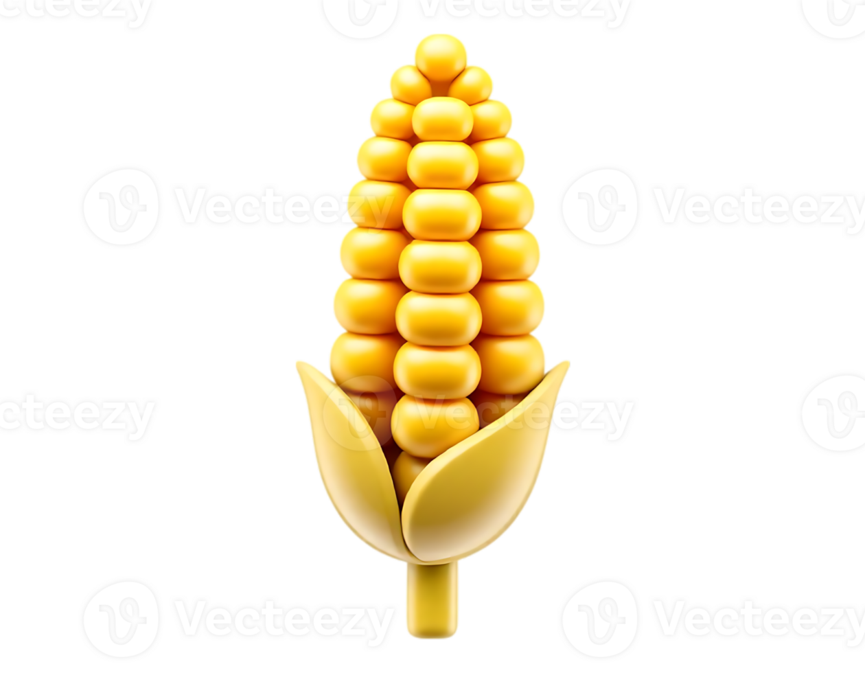3D Rendered Corn on the Cob Illustration png