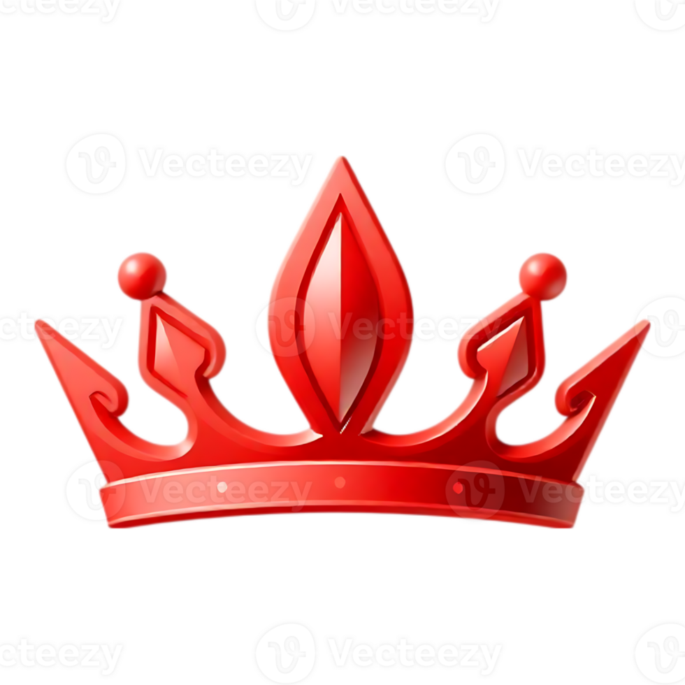 Red Crown Illustration Symbol of Royalty and Elegance png