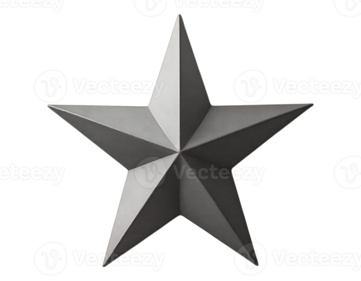 Metallic Five-Pointed Star png