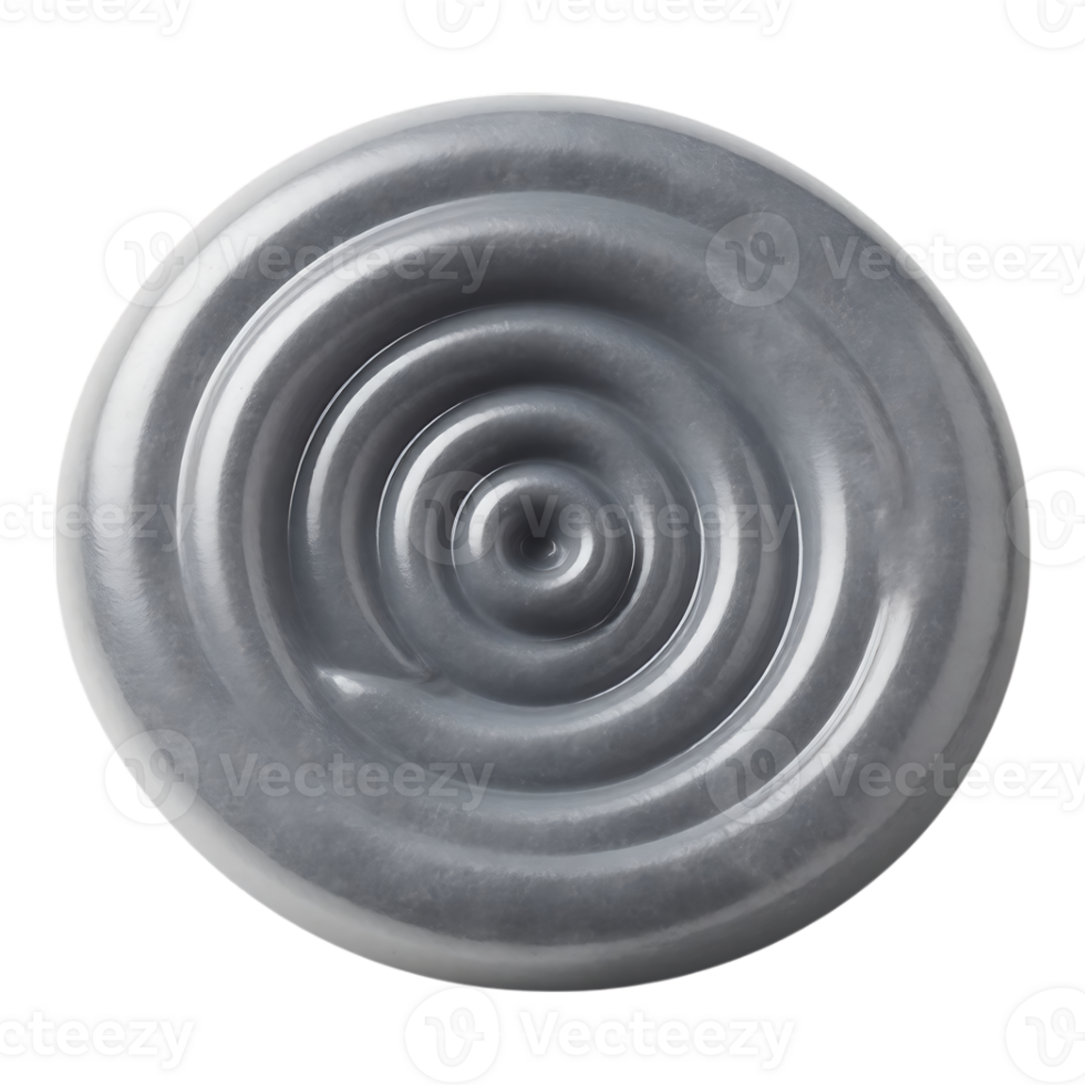 Concentric Swirls Abstract Gray Composition png