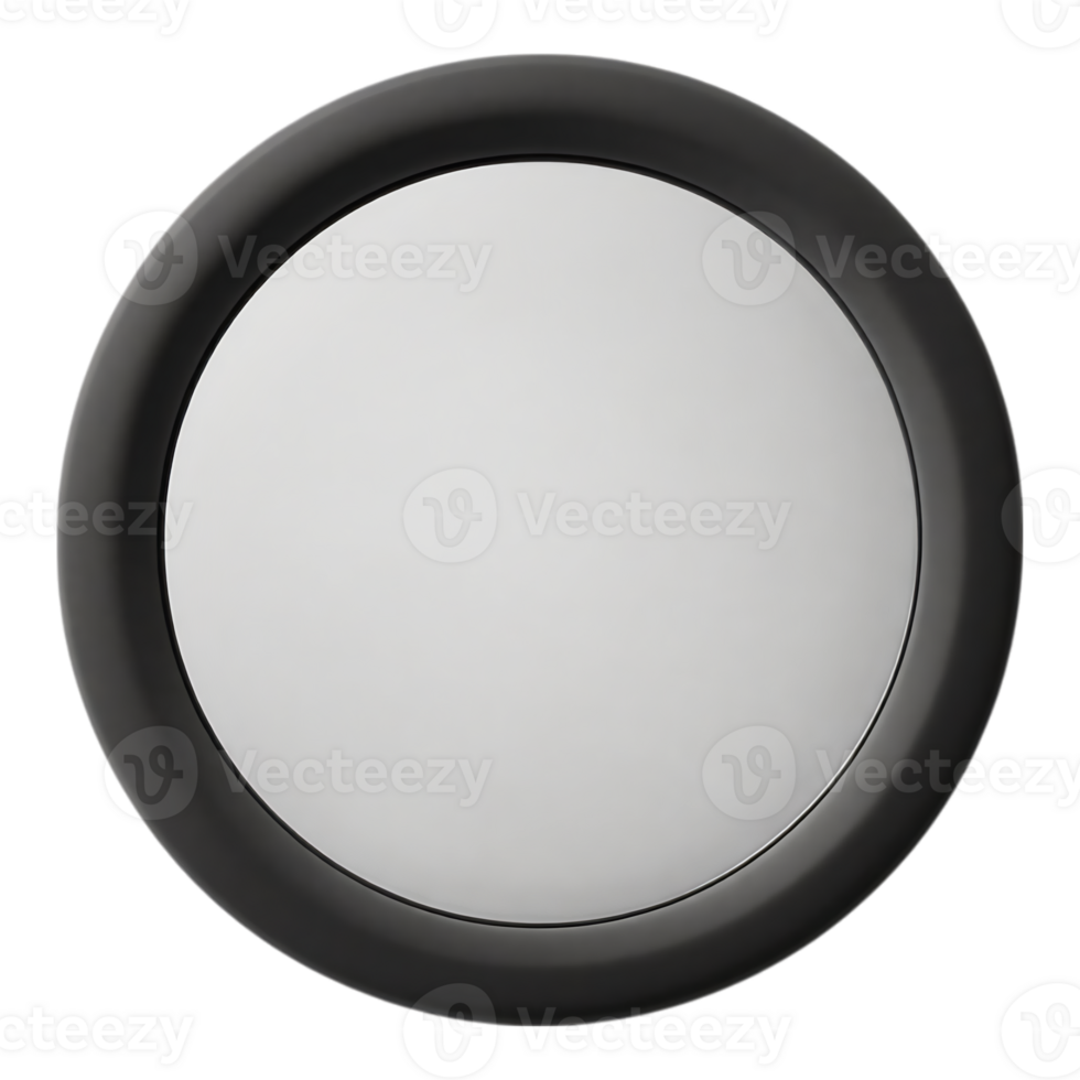 Black Round Mirror with Transparent Center png