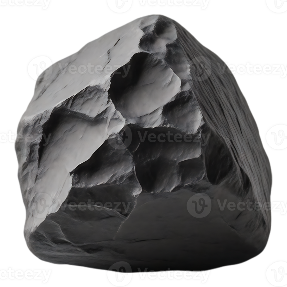 Textured Rock Formation on Transparent Background png