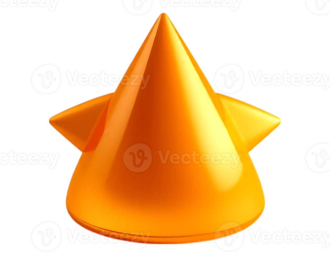 Glossy Orange Rocket with Fins png