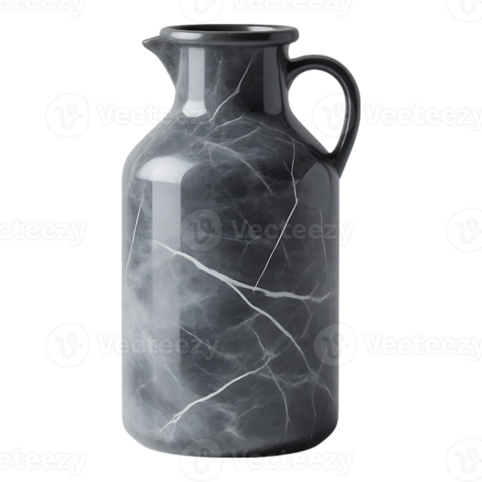 Marble Pitcher with Handle - Elegant Decorative Vase png