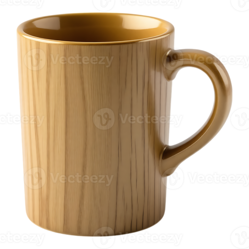 Wooden Coffee Mug with Handle png