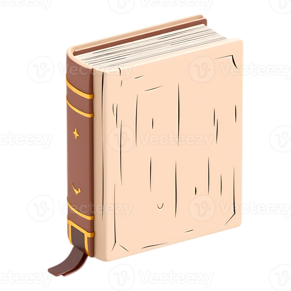 Enchanted Grimoire A Detailed 3D Cartoon Illustration png