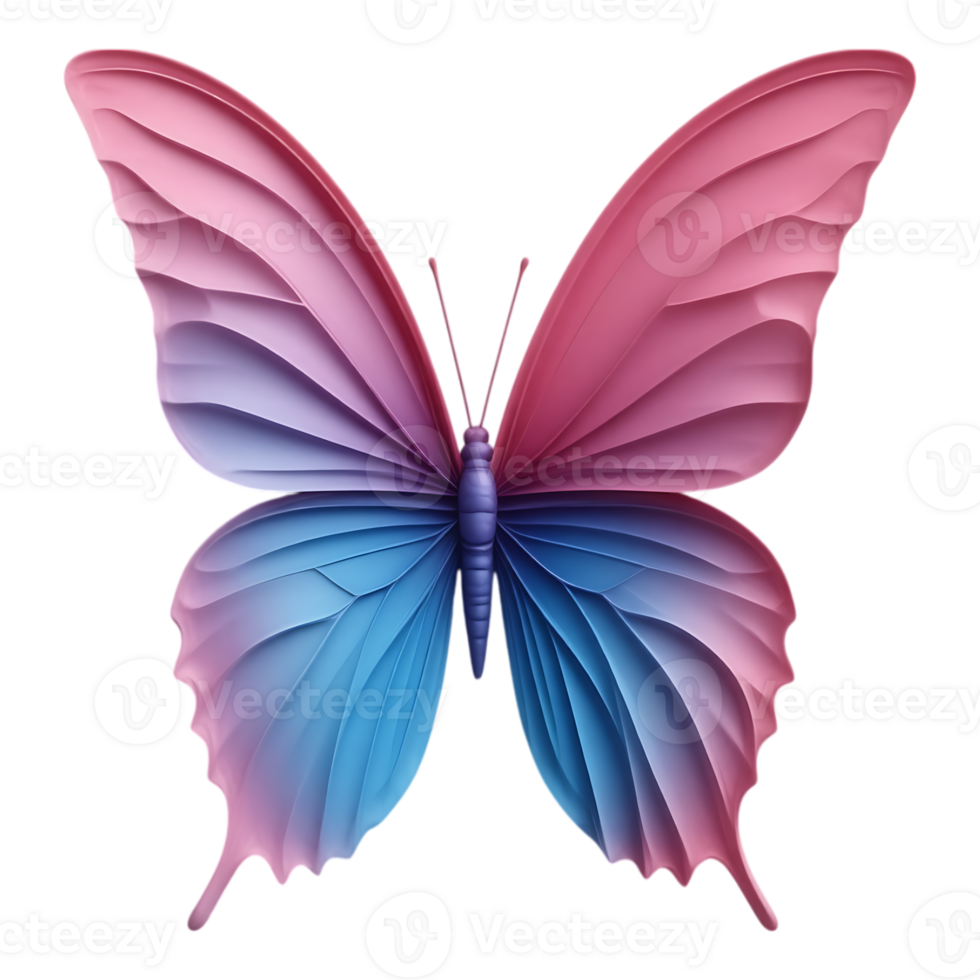 Abstract Butterfly with Gradient Wings png