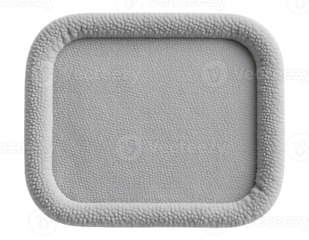 Rounded Square Padded Surface with Textured Border png