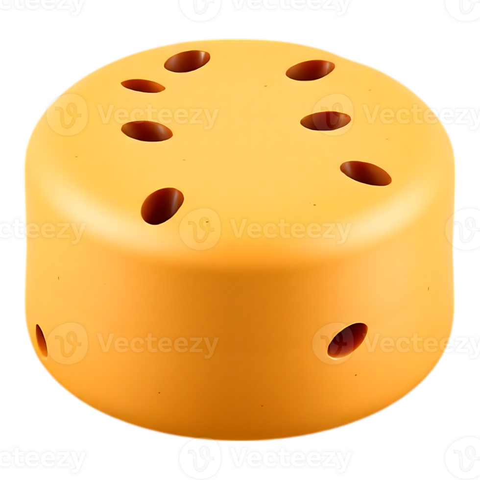 Round of cheese with holes, a classic food item png