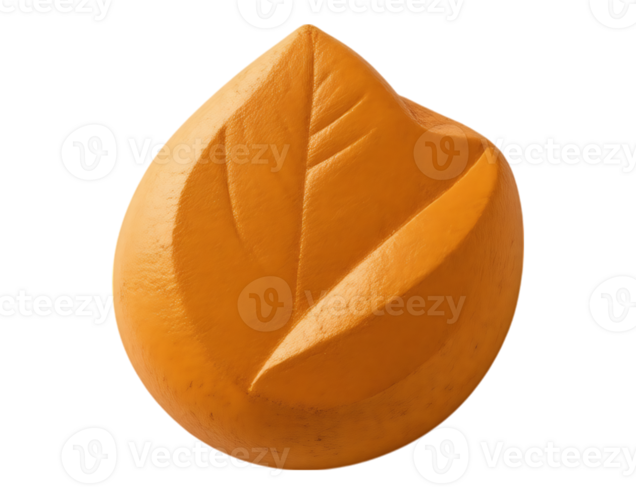 3D Leaf Sculpture with Embossed Veins png