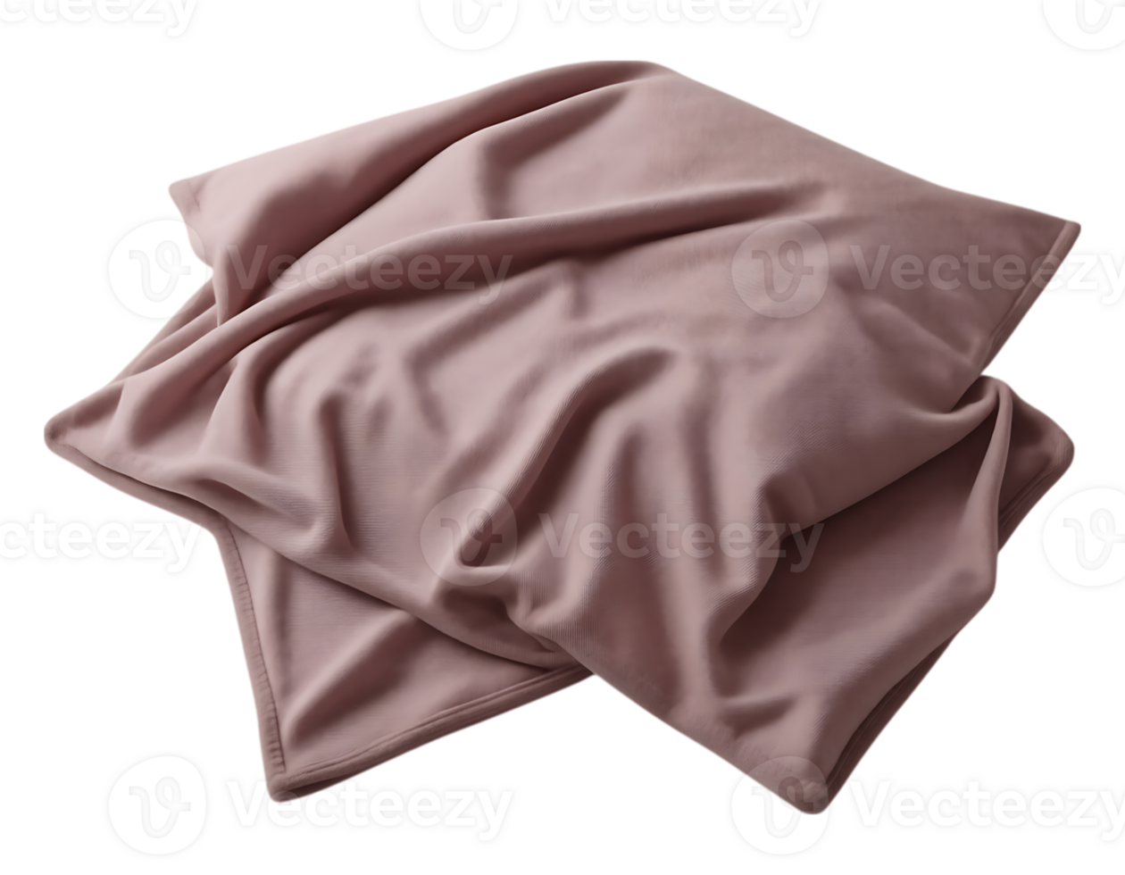 Soft Pink Blanket with Draped Fabric and Textured Surface png