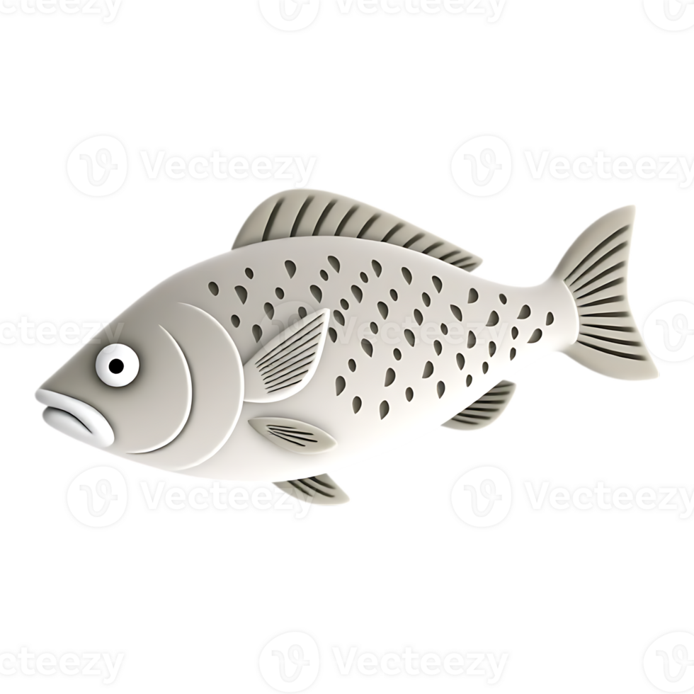 Cartoon Fish Illustration with Spot Pattern png