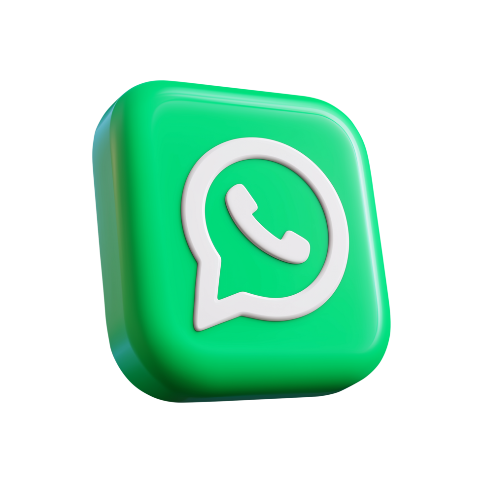 whatsapp 3d floating icon Isolated on Transparency Background png