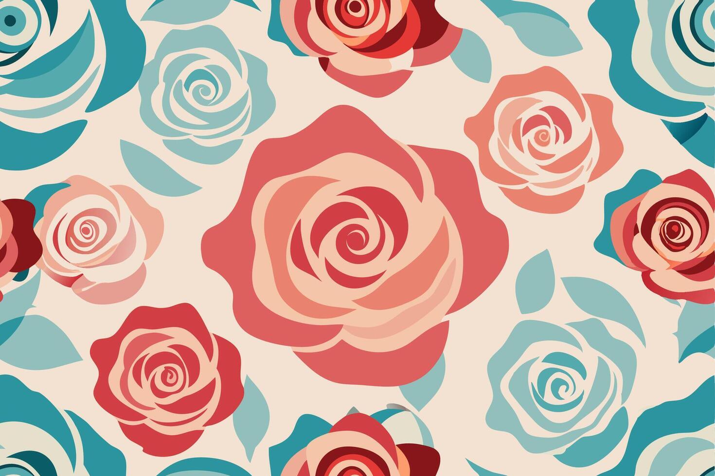 A seamless pattern with roses on it vector