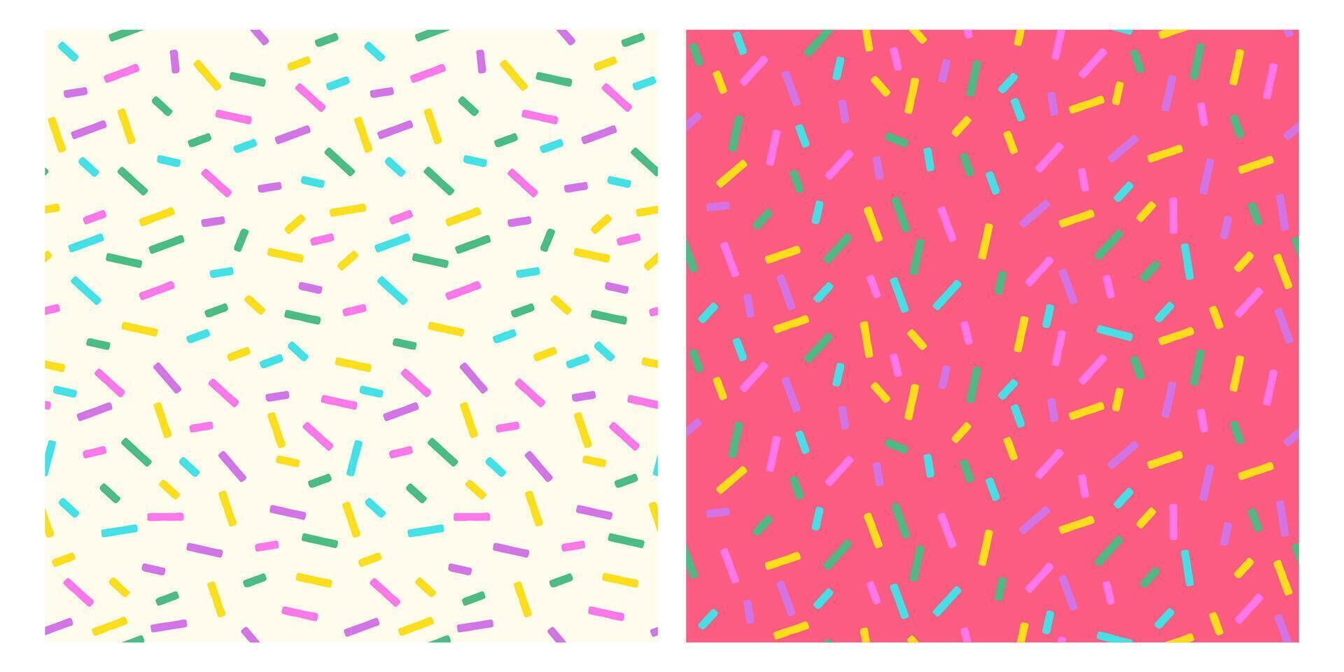 Seamless Donut Sprinkle Background with Candy Vermicelli Texture Featuring Rainbow Glaze and Colorful Sugar Decoration for Bakery Inspired Sweet Patterns and Dessert Theme Graphics vector