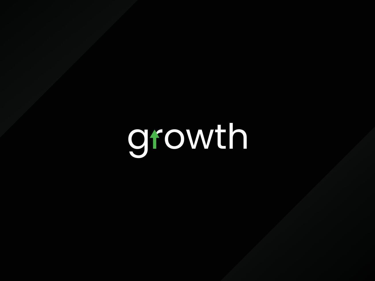 Arrow up word mark growth logo vector