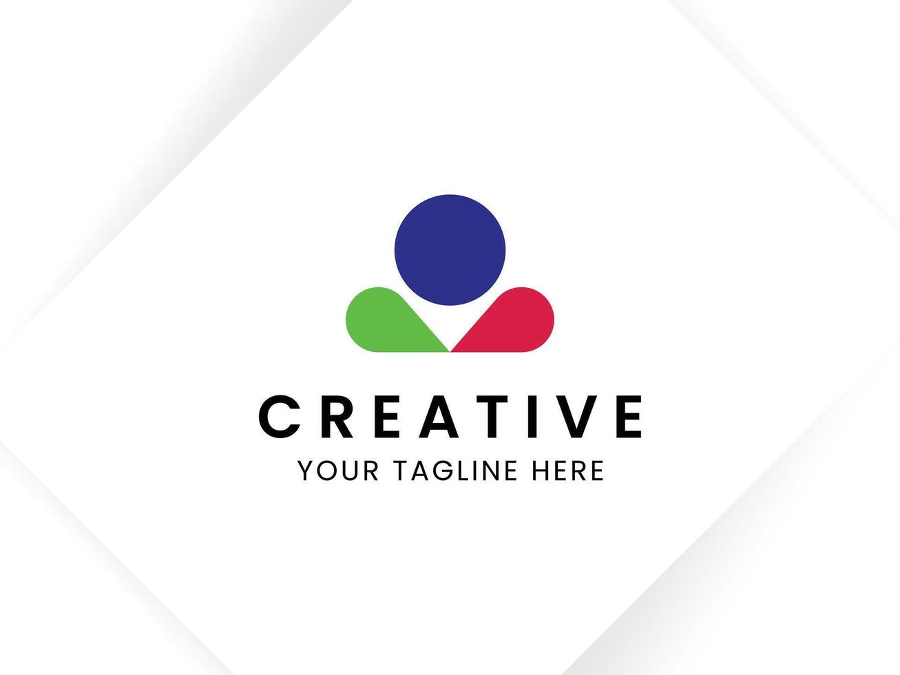simple people logo design for your brand vector