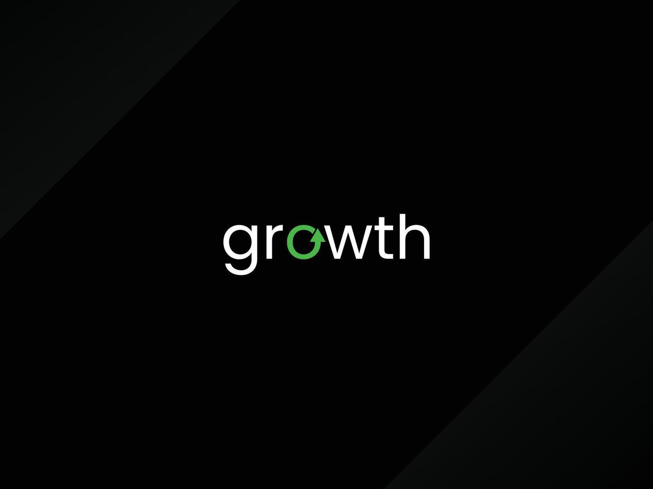 word mark growth logo vector