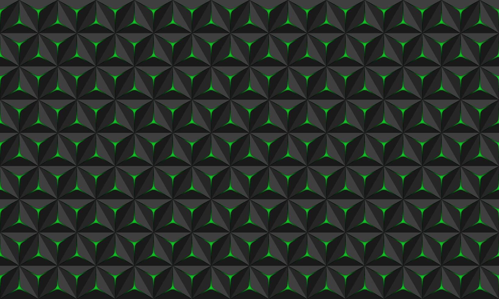 glowing green light pattern with repeating triangular and diamond shapes in a modern digital design vector