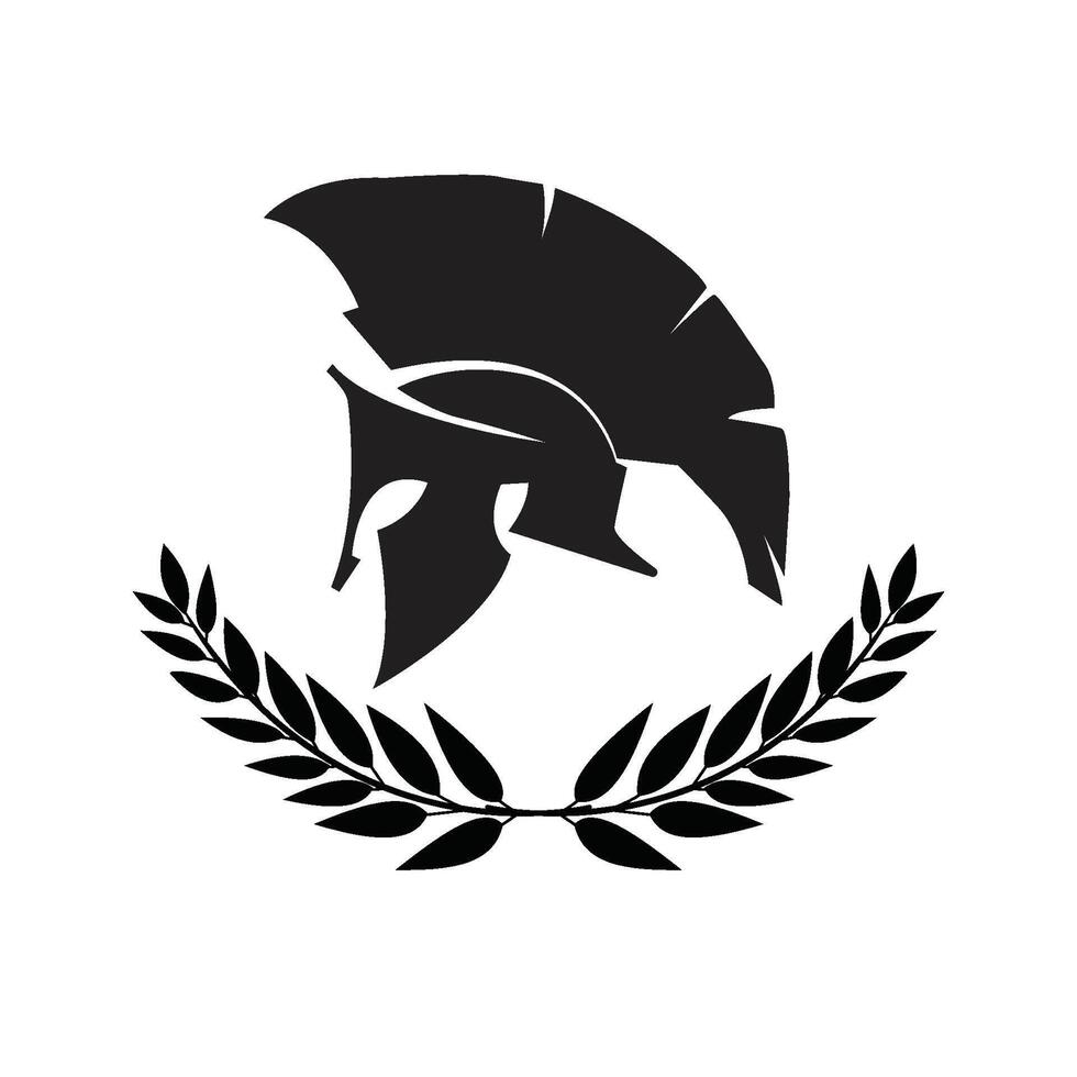 gladiator helmet icon laurel art vector