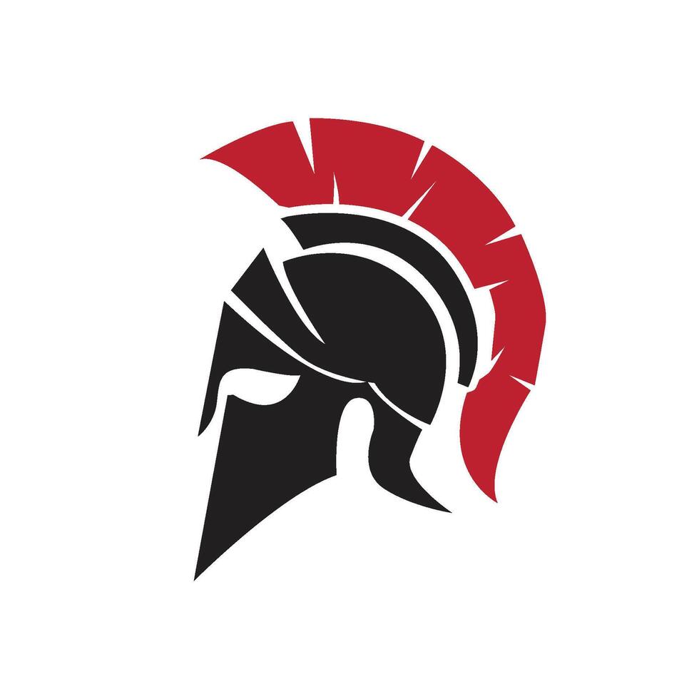 spartan warrior helmet icon vector