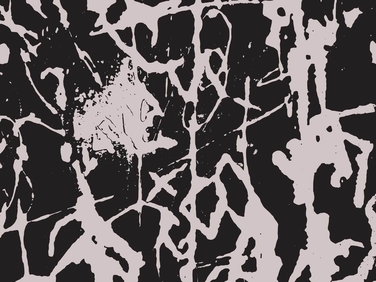 Abstract organic ink splatter pattern with a light grey silhouette on a black background isolated on transparent background vector