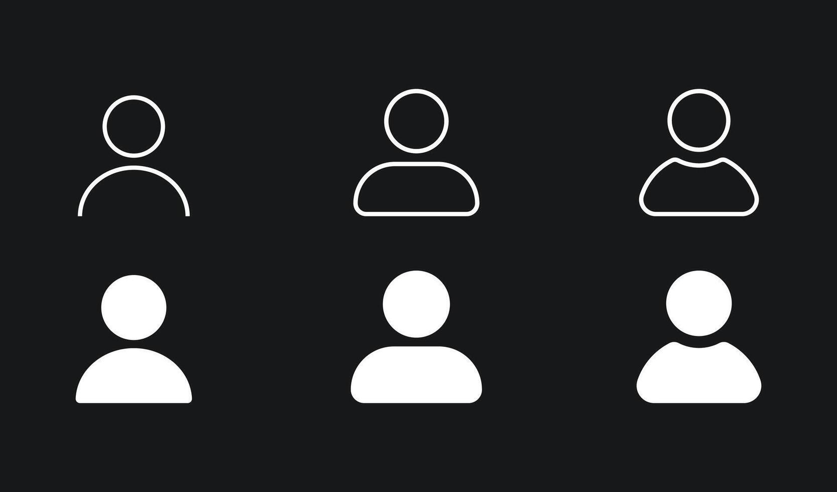 User icon set. Default profile picture vector