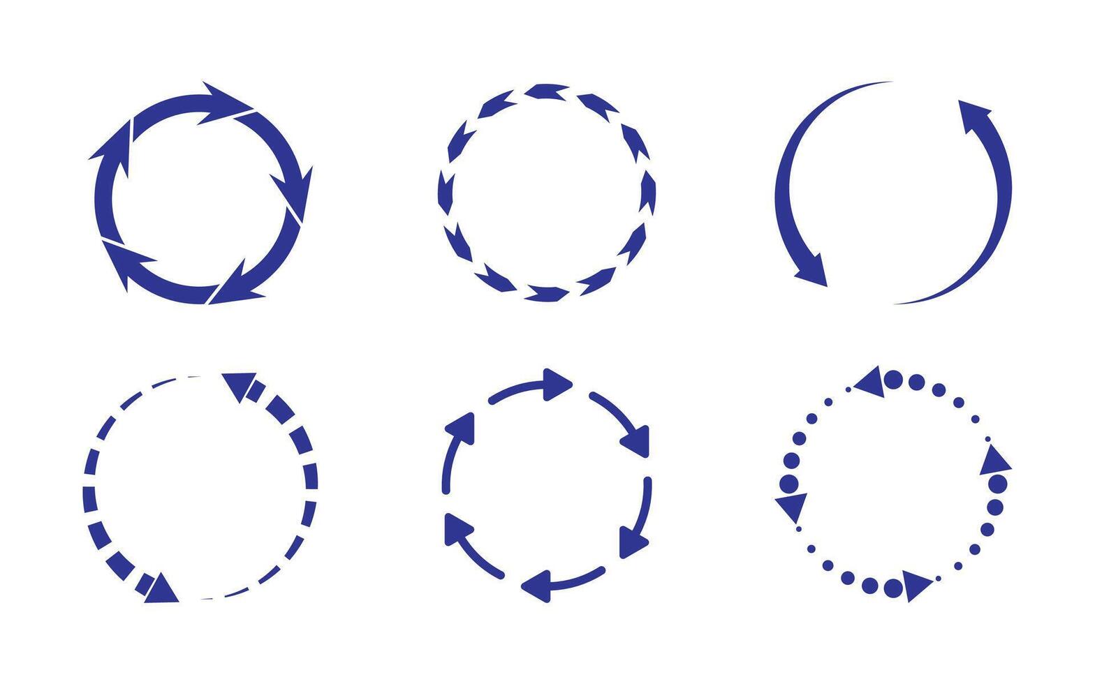 Circle Arrow icon set, refresh, reload, Set of circle arrows rotating illustration vector