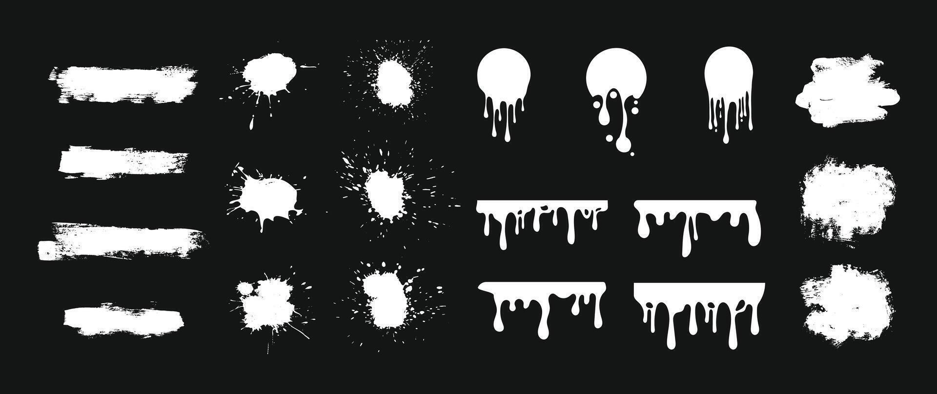 Dripping Oil Stain Liquid Ink Black background vector