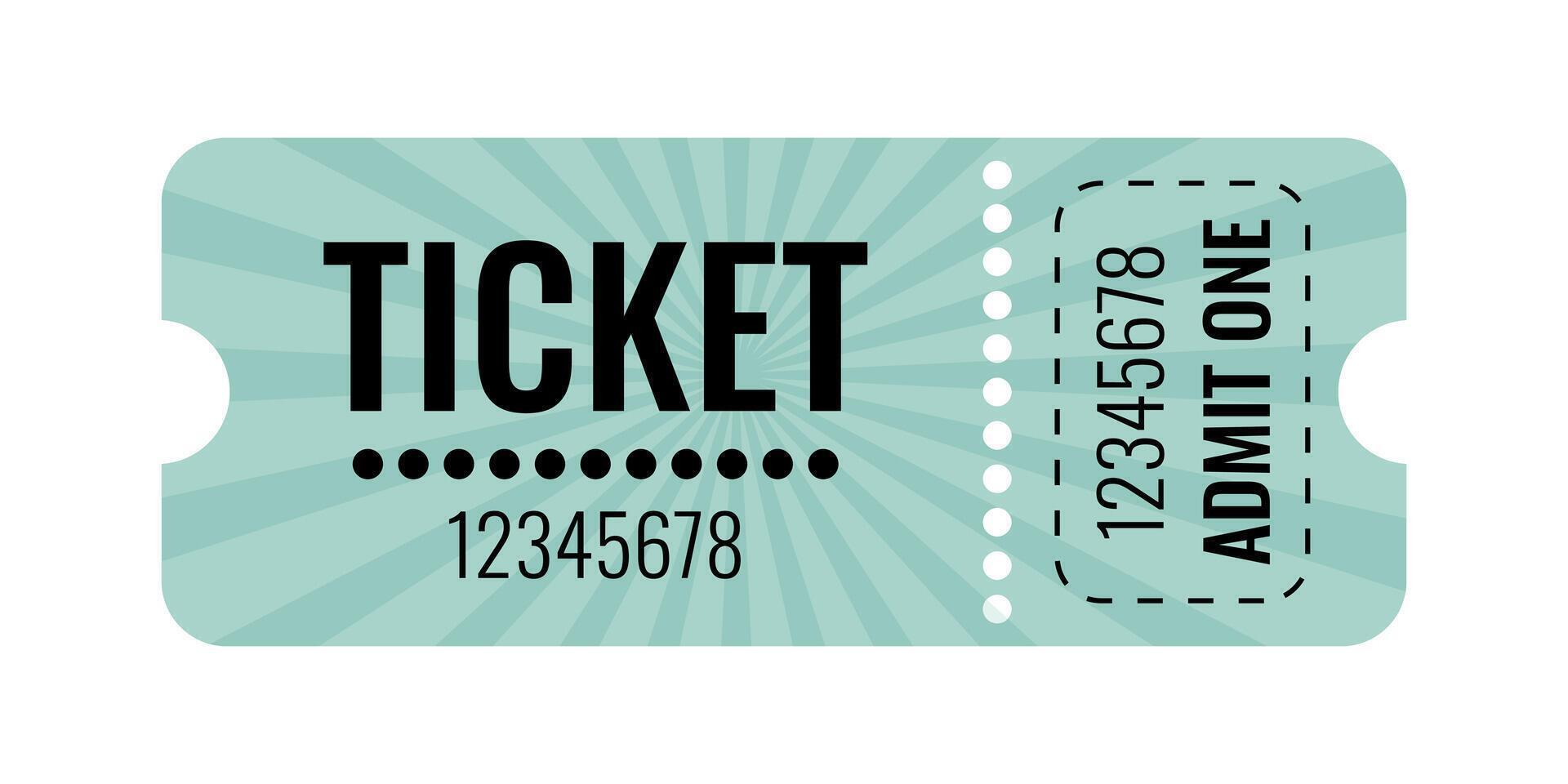 Blank ticket template with vintage style design vector