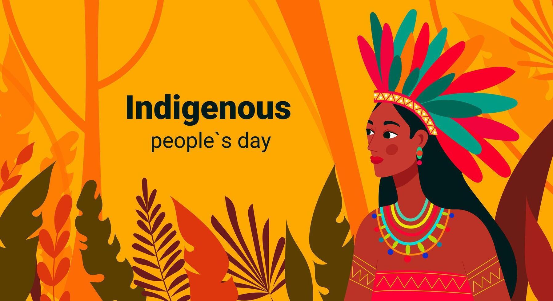 Indigenous Peoples' Day illustration vector